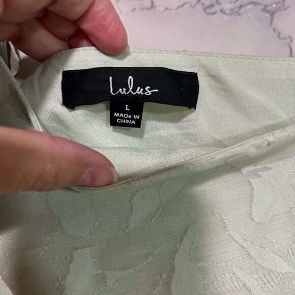 Lulus Emogene Green Burnout Floral Print One-Shoulder Mini Dress - Picture 8 of 10